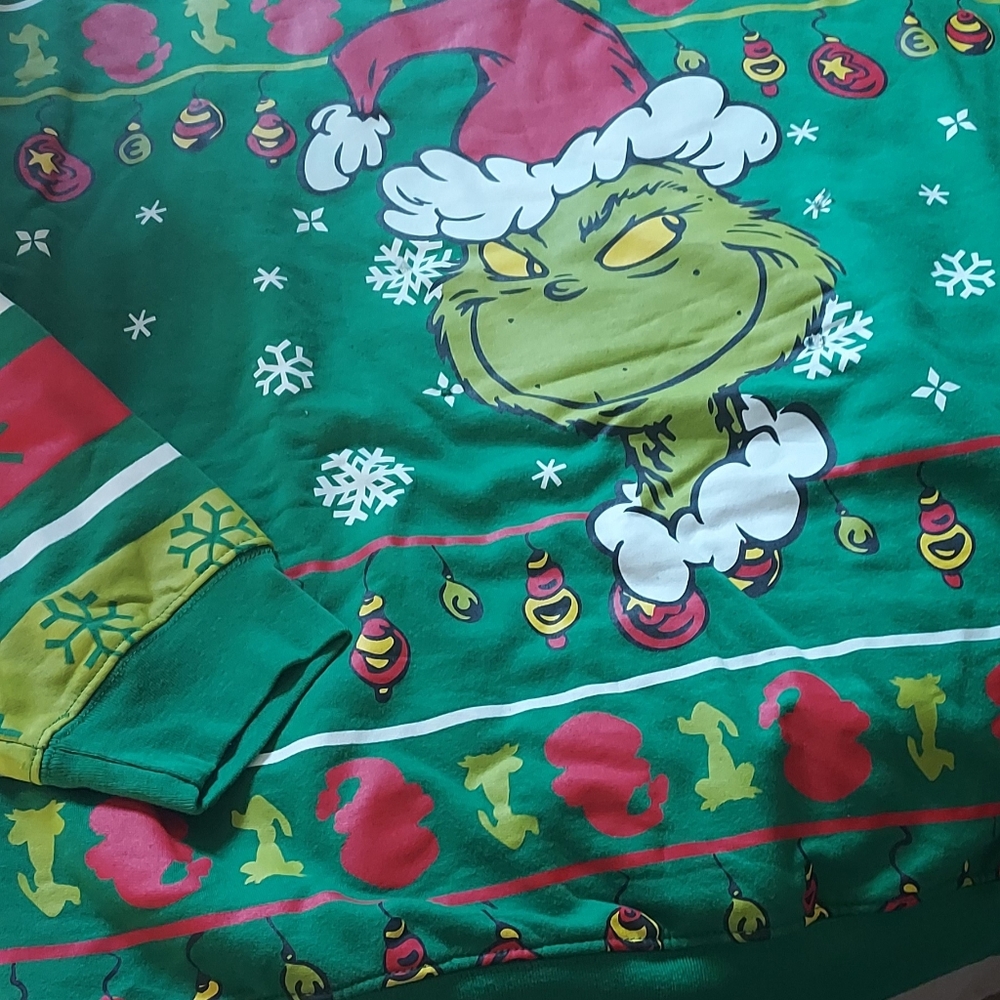Festive Grinch Women's Green Sweatshirt